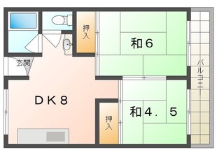 清水谷コーポの物件間取画像